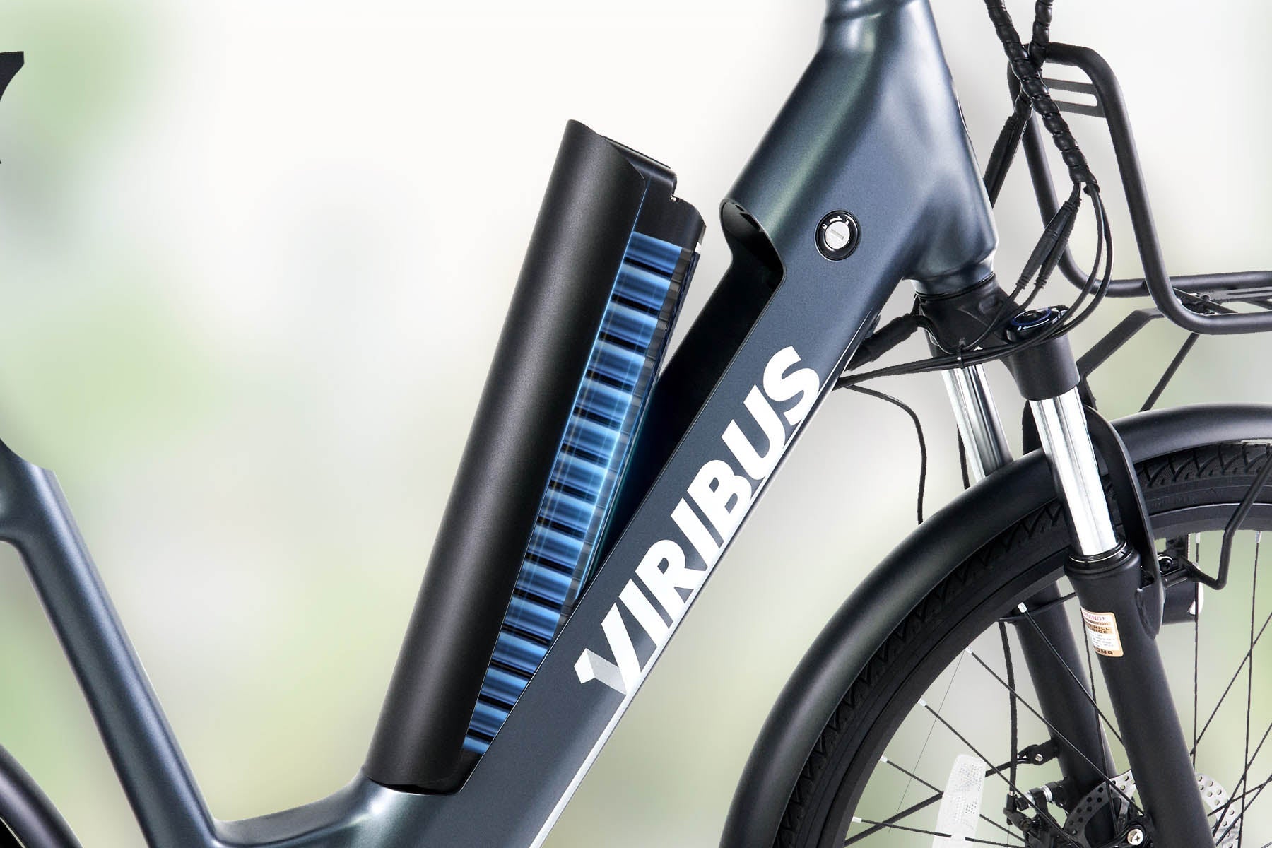 a close up an an electric bike battery being charged