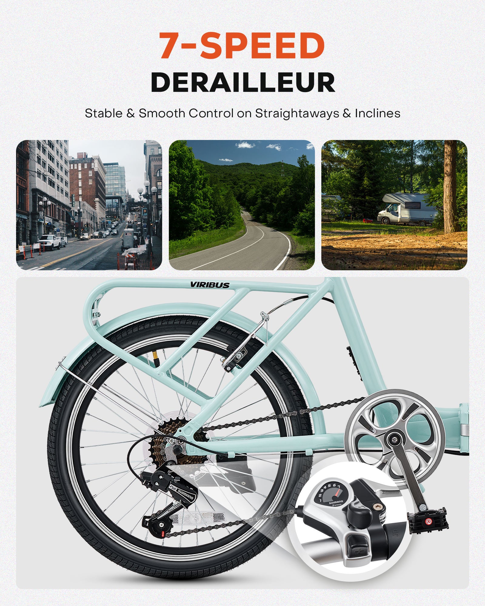 Viribus 20 in Folding Bike Road Bike Commute Bicycle with Shimano