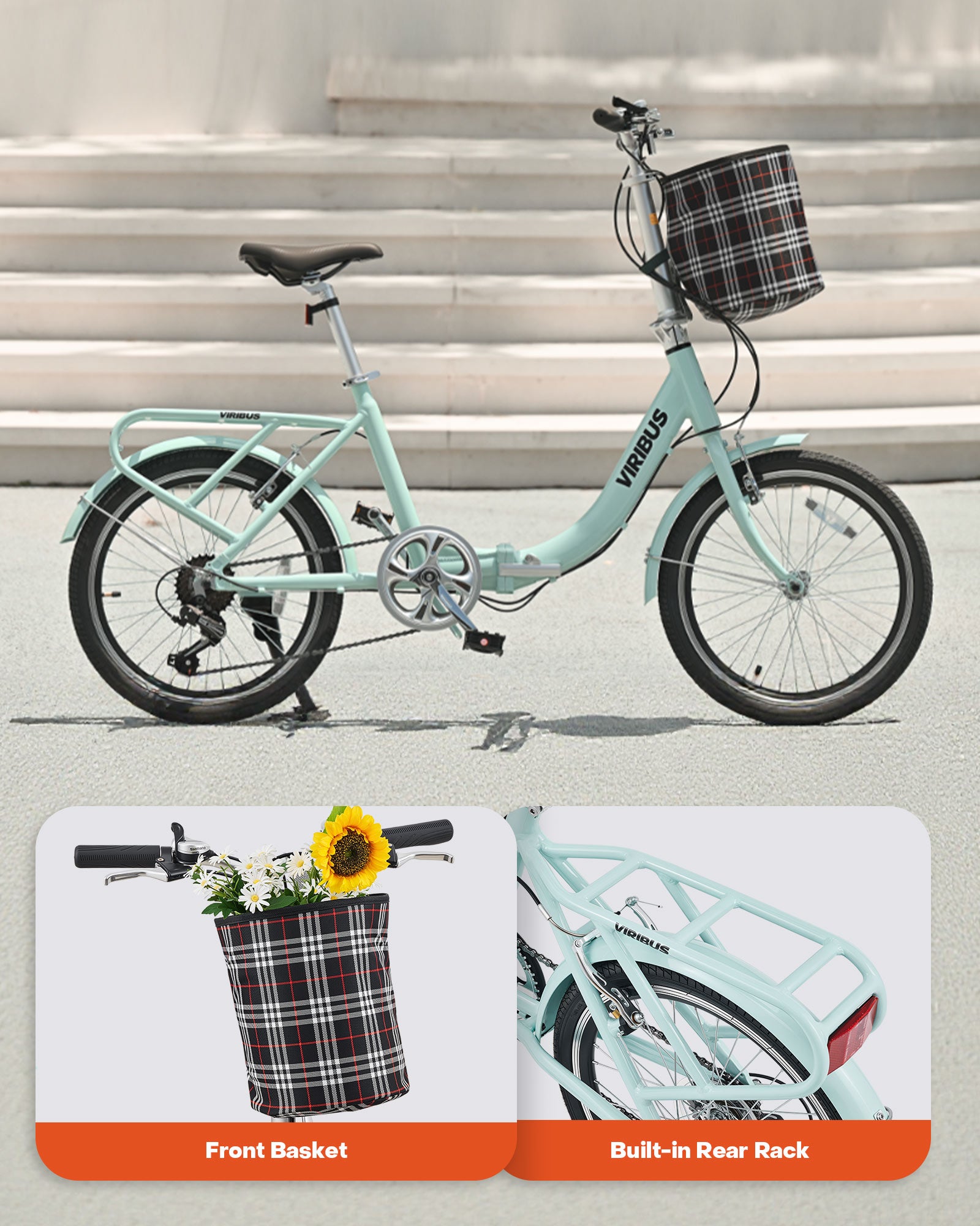 Viribus 20 in Folding Bike Road Bike Commute Bicycle with Shimano