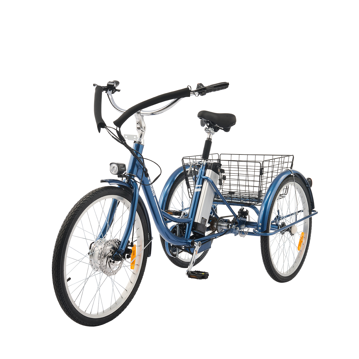 Viribus Trio Plus Adult Electric Tricycle with Dual Disc Brakes