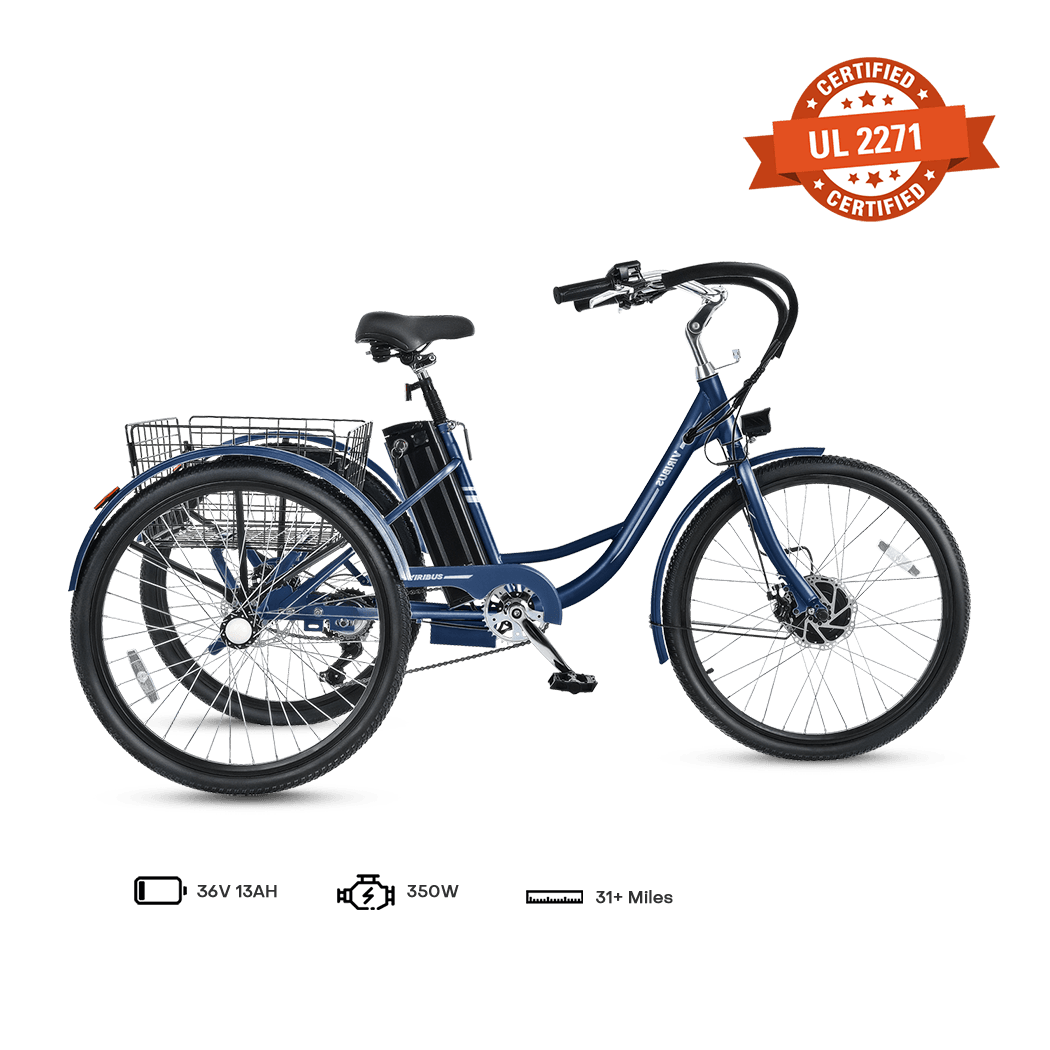 Viribus TriGo Electric Tricycle for Adults 3 Wheel Electric Bike