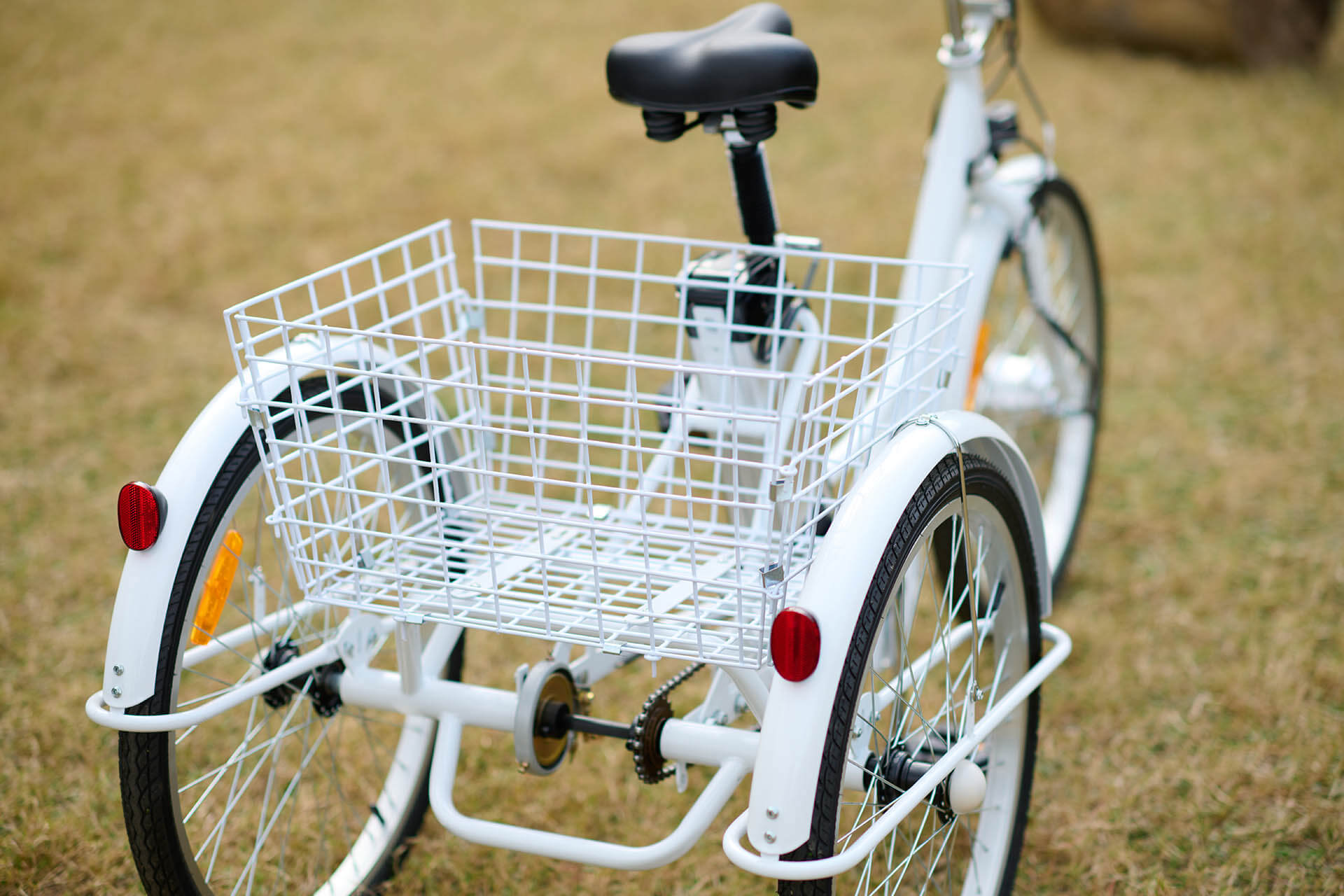 viribus trio electric tricycle with basket