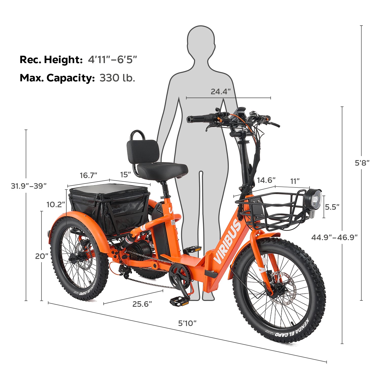 Viribus FC1 Folding Electric Tricycle