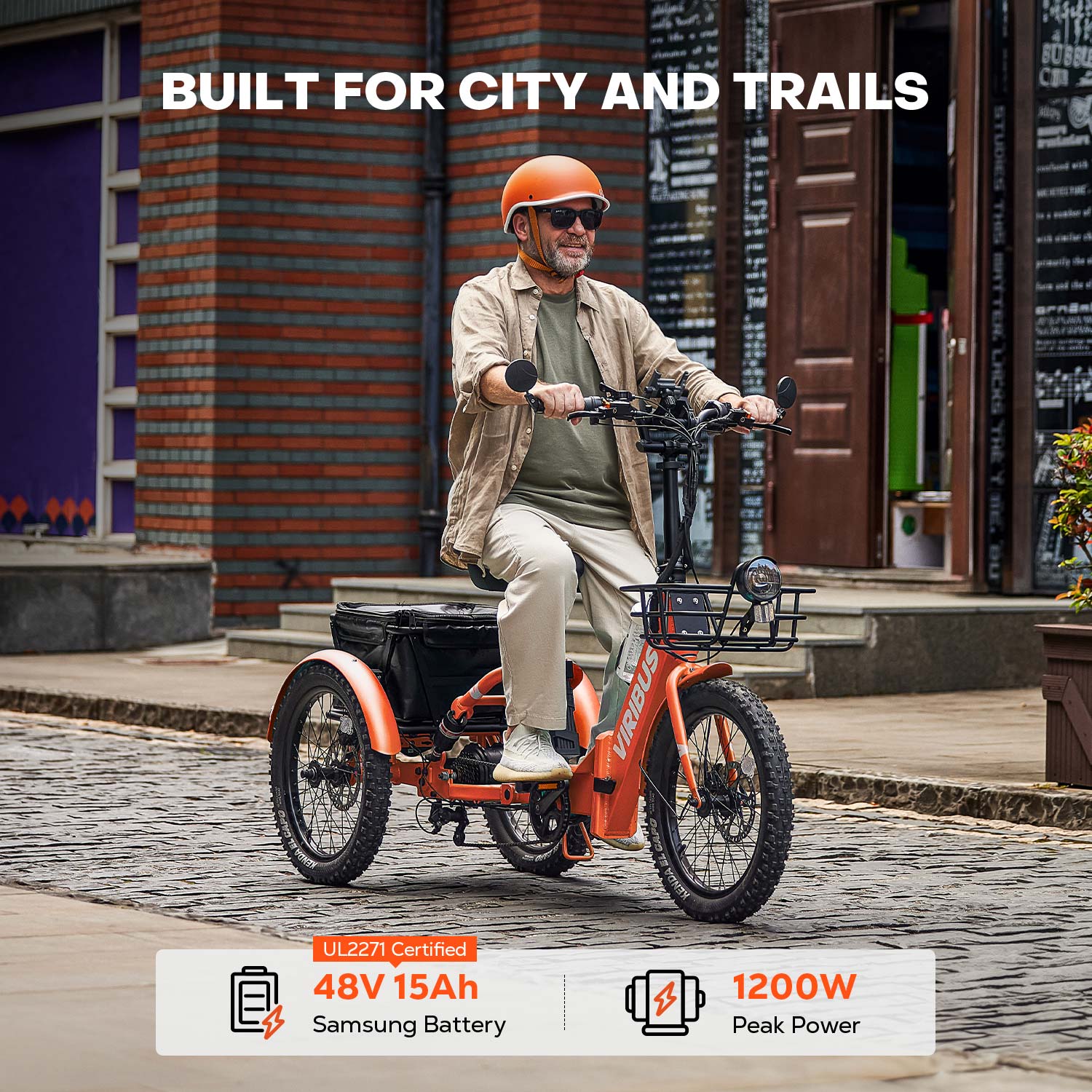Viribus FC1 Folding Fat Tire Electric Tricycle