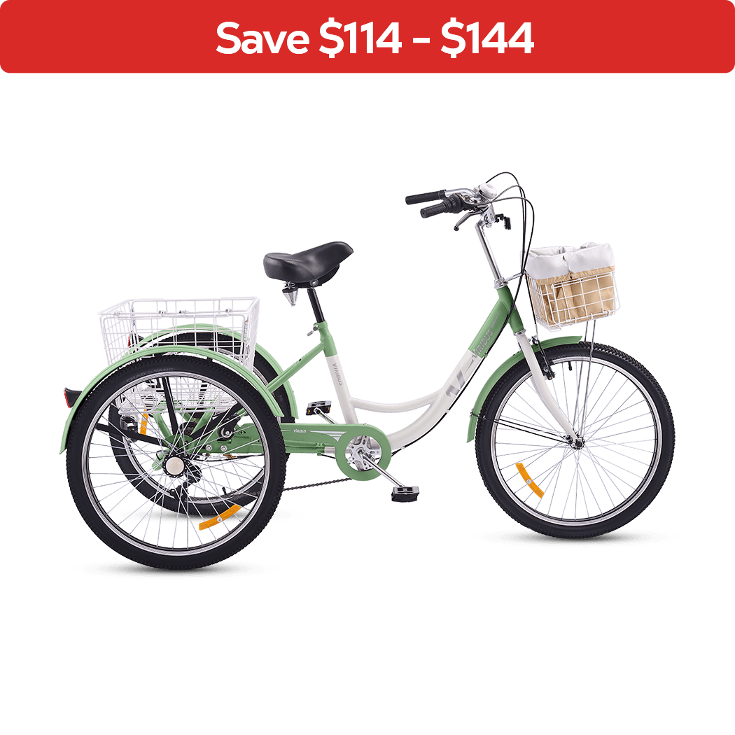 Viribus Adults Tricycle with Basket 7 speed Single Chain