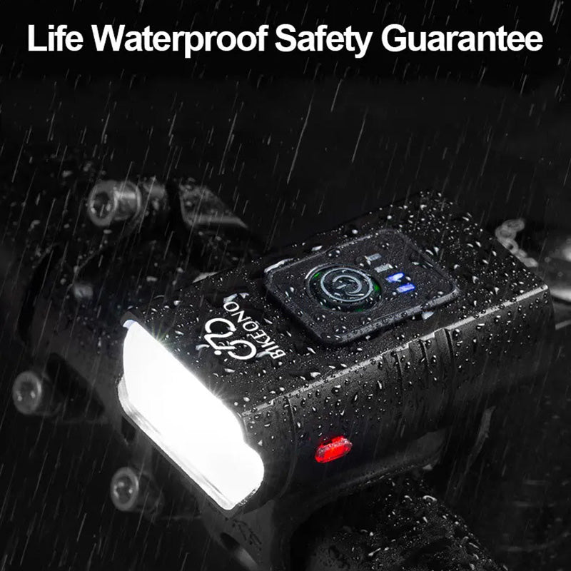 USB Rechargeable 1000LM Bike Headlight & Taillight Flashlight