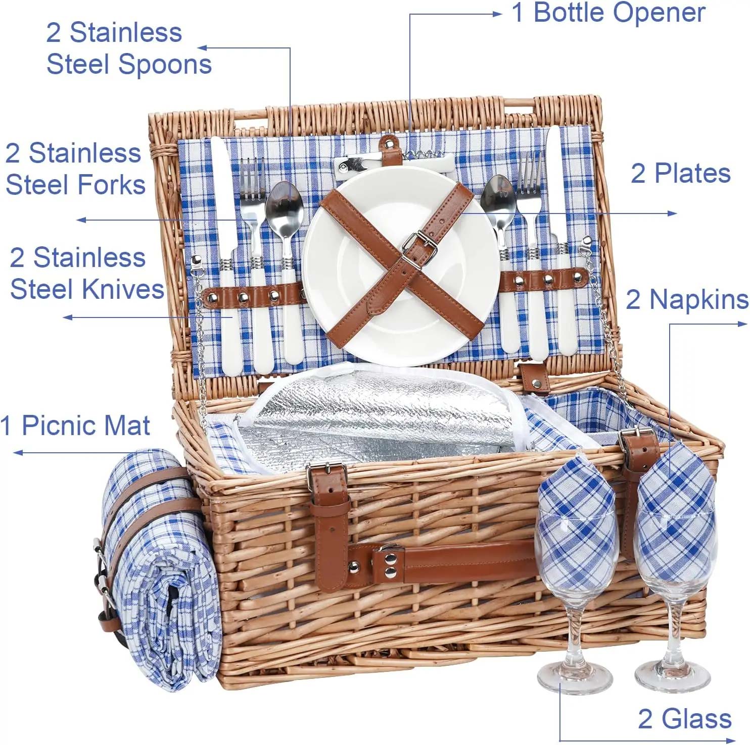 Wicker Picnic Basket for Tricycle