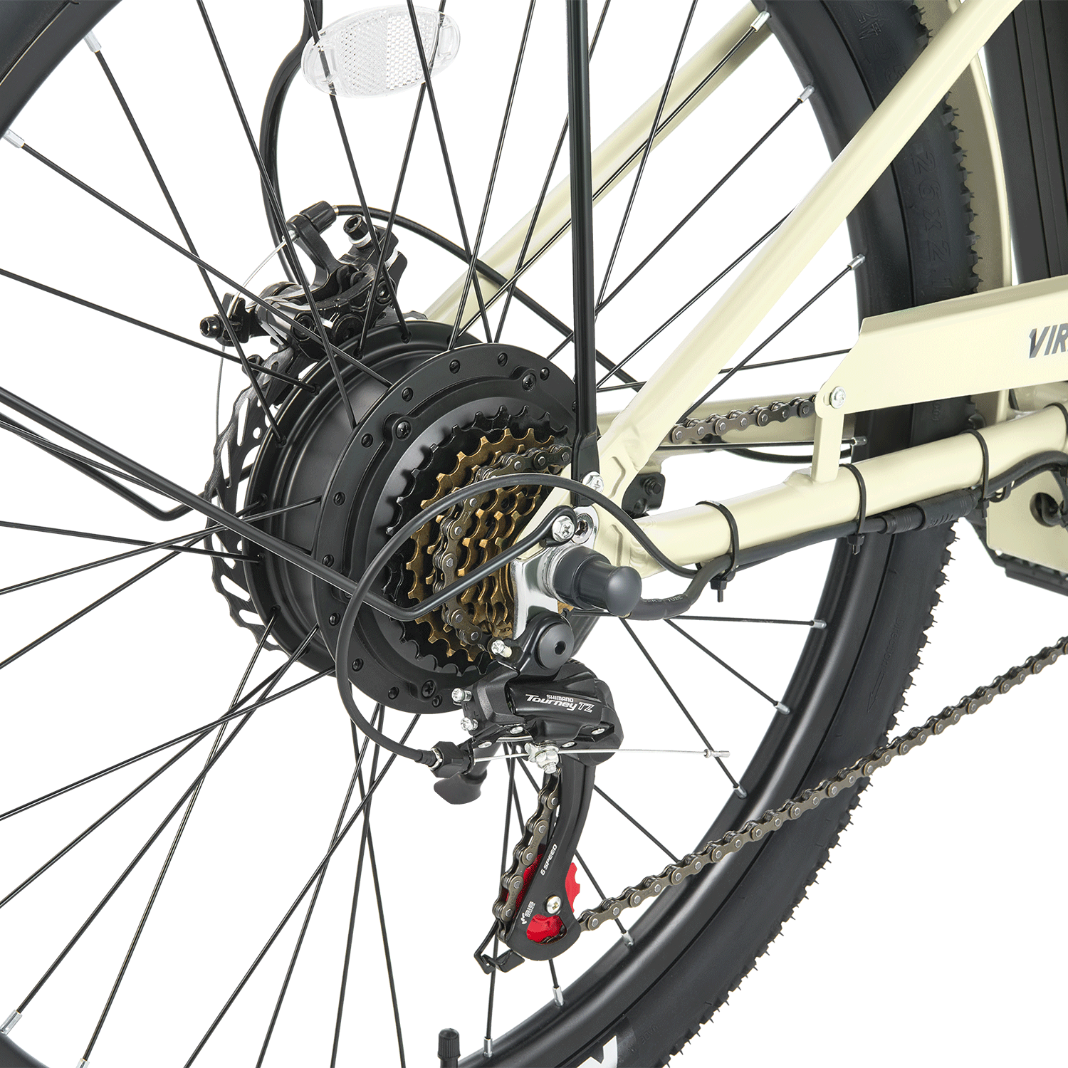 Viribus Step-Through EBike Electric Cruiser Bike Easier To Board