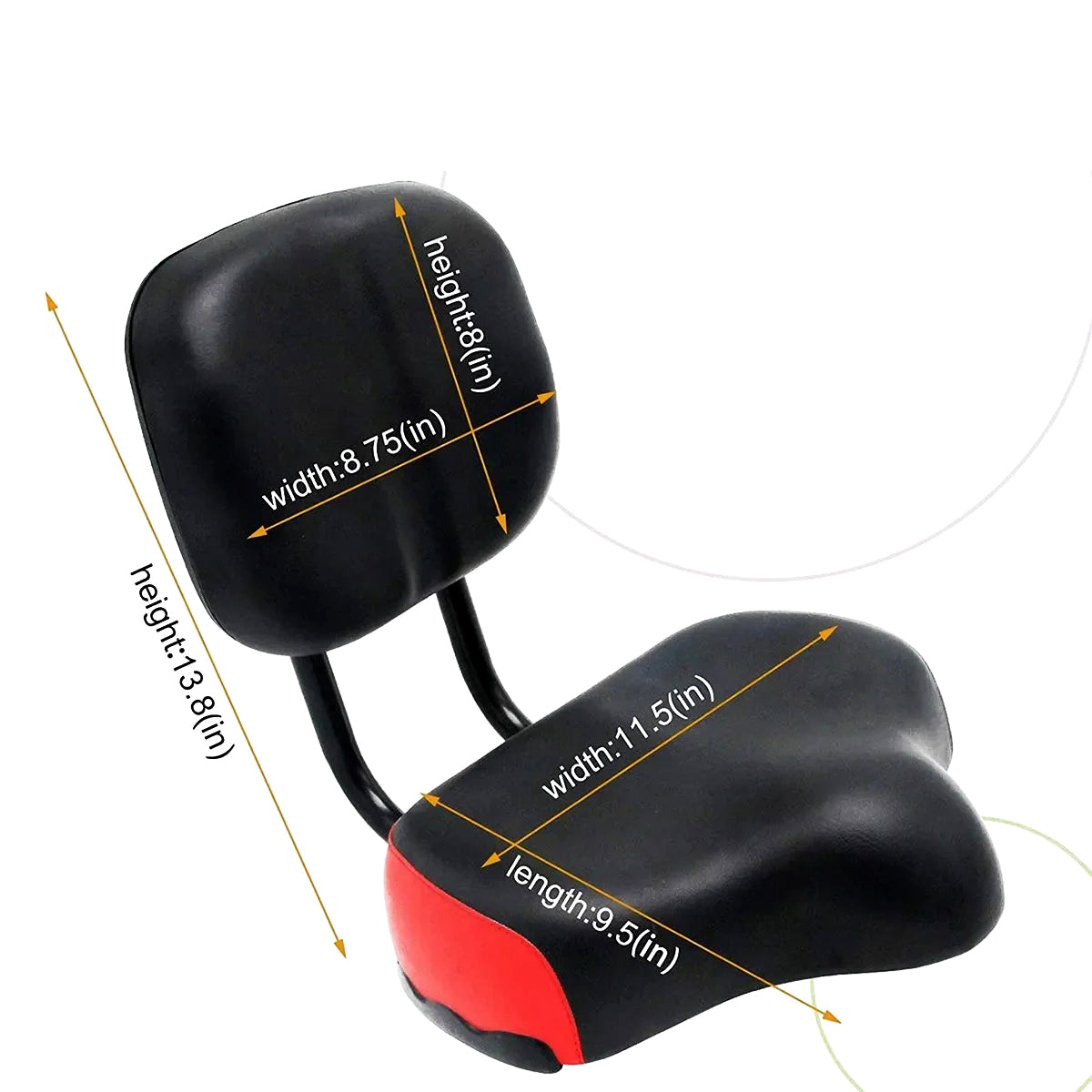 Electric Tricycle seat cushion, bike saddle with backrest