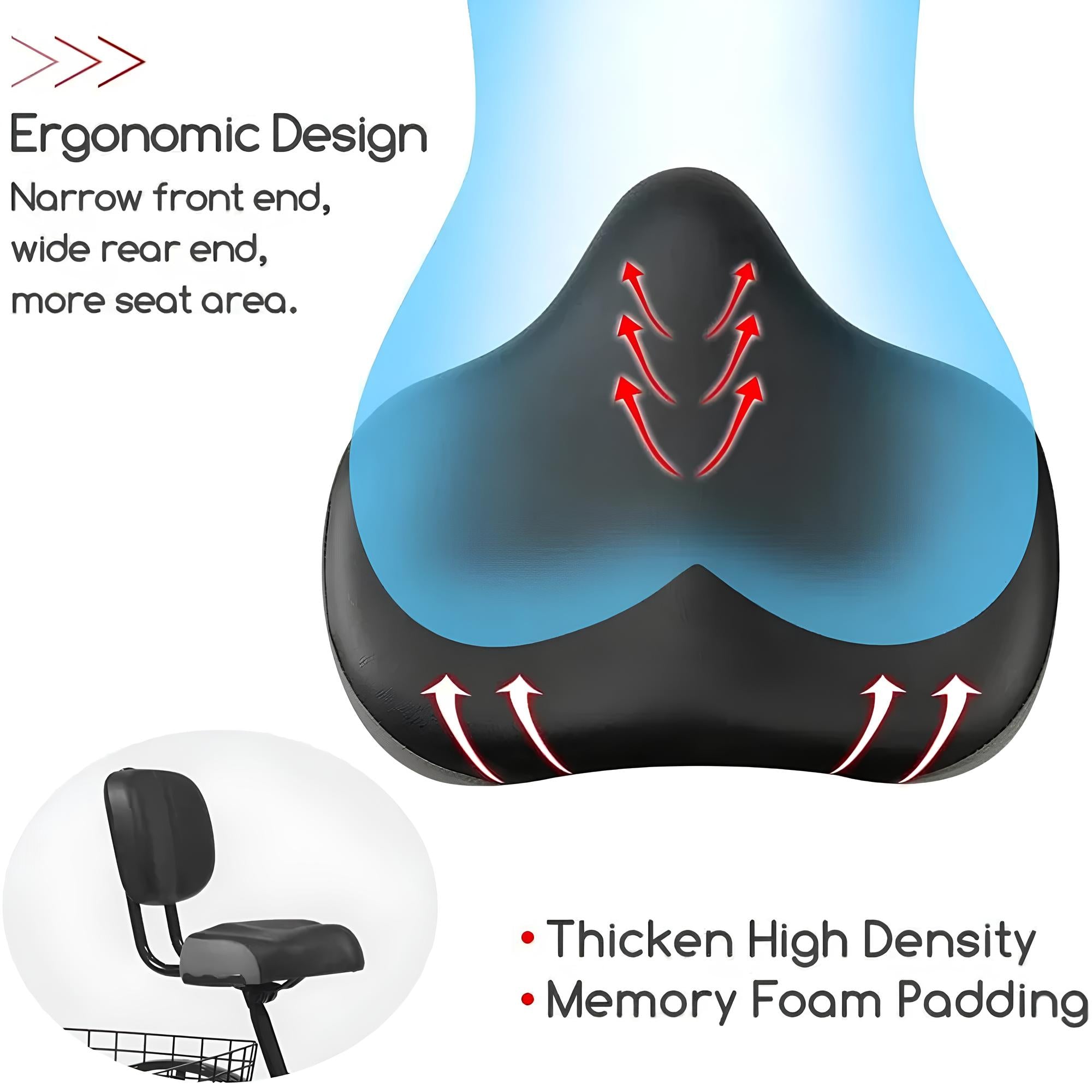 Electric Tricycle seat cushion, bike saddle with backrest