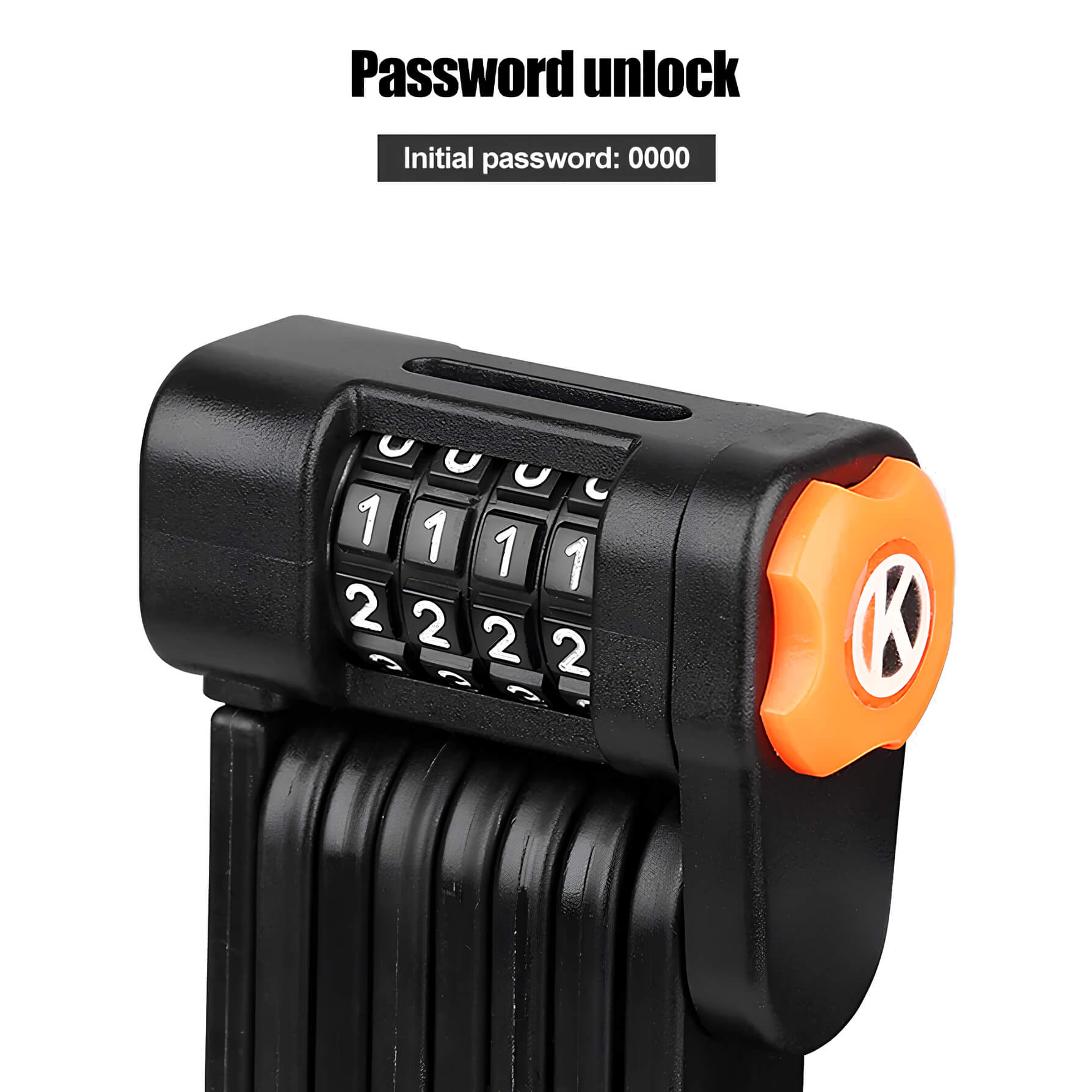 Viribus Bicycle Lock Alloy Steel Folding Lock Password Lock