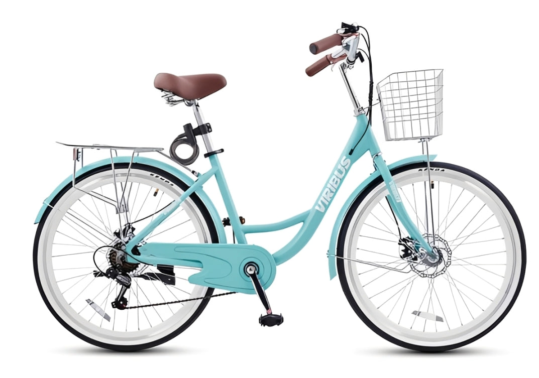 a colorful cruiser bike for women