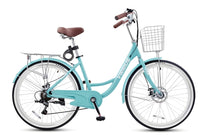 a colorful cruiser bike for women