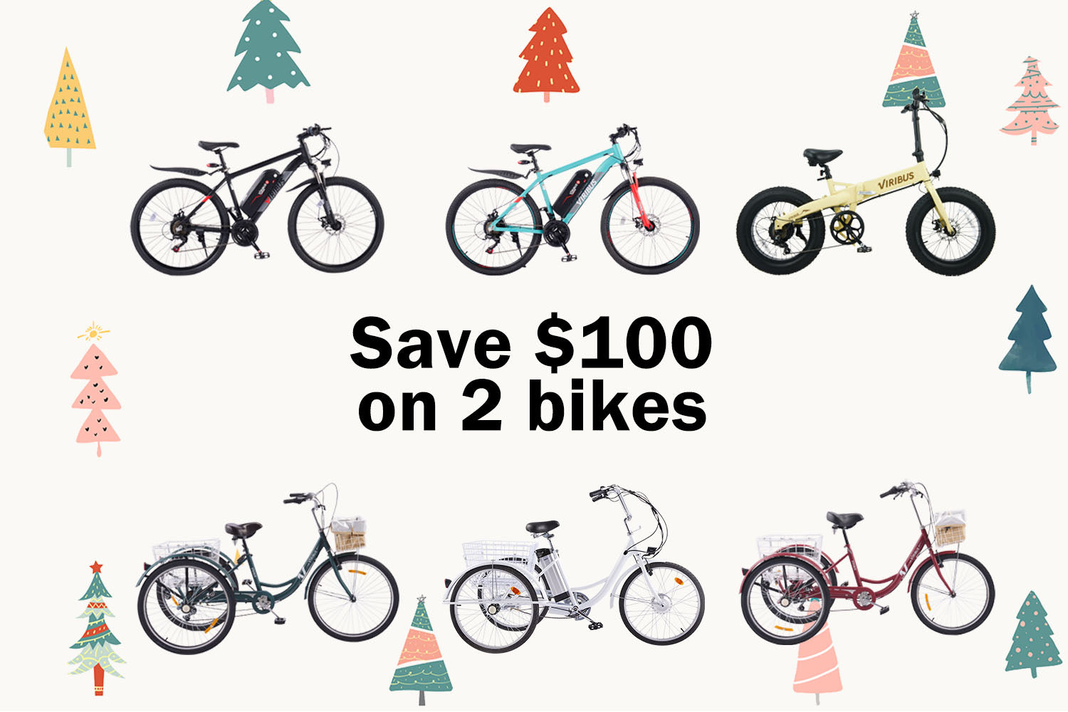 Every Holiday Gift bikes ebike Tricycle for Moms Dads Wives Viribus 