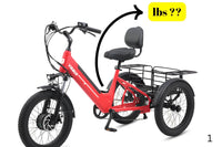 how  much does an adult tricycle weigh?