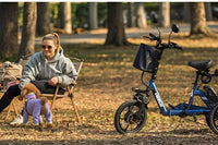 walking your dog with an adult tricycle