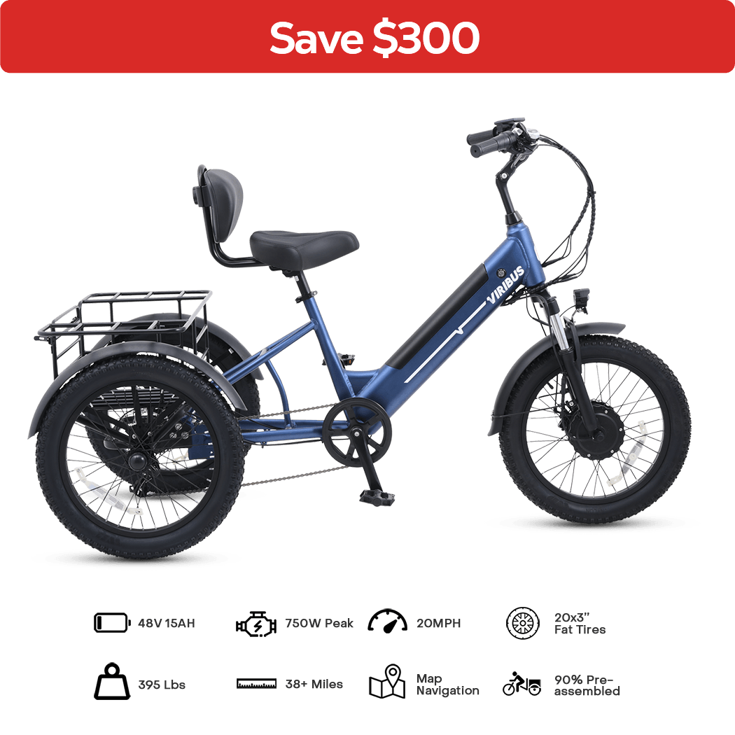 Viribus SC5 Fat Tire Electric Tricycle for Adults 3wheel electric bike