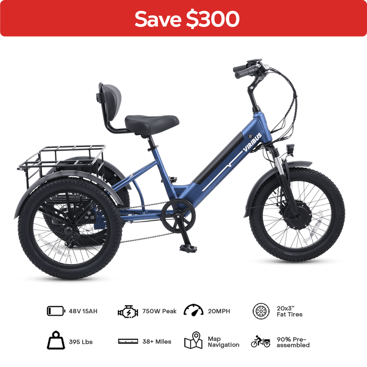 Viribus SC5 Fat Tire Electric Tricycle for Adults 3wheel electric bike