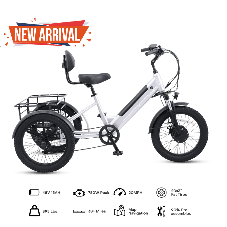 Viribus SC5 Fat Tire Electric Tricycle for Adults 3wheel electric bike