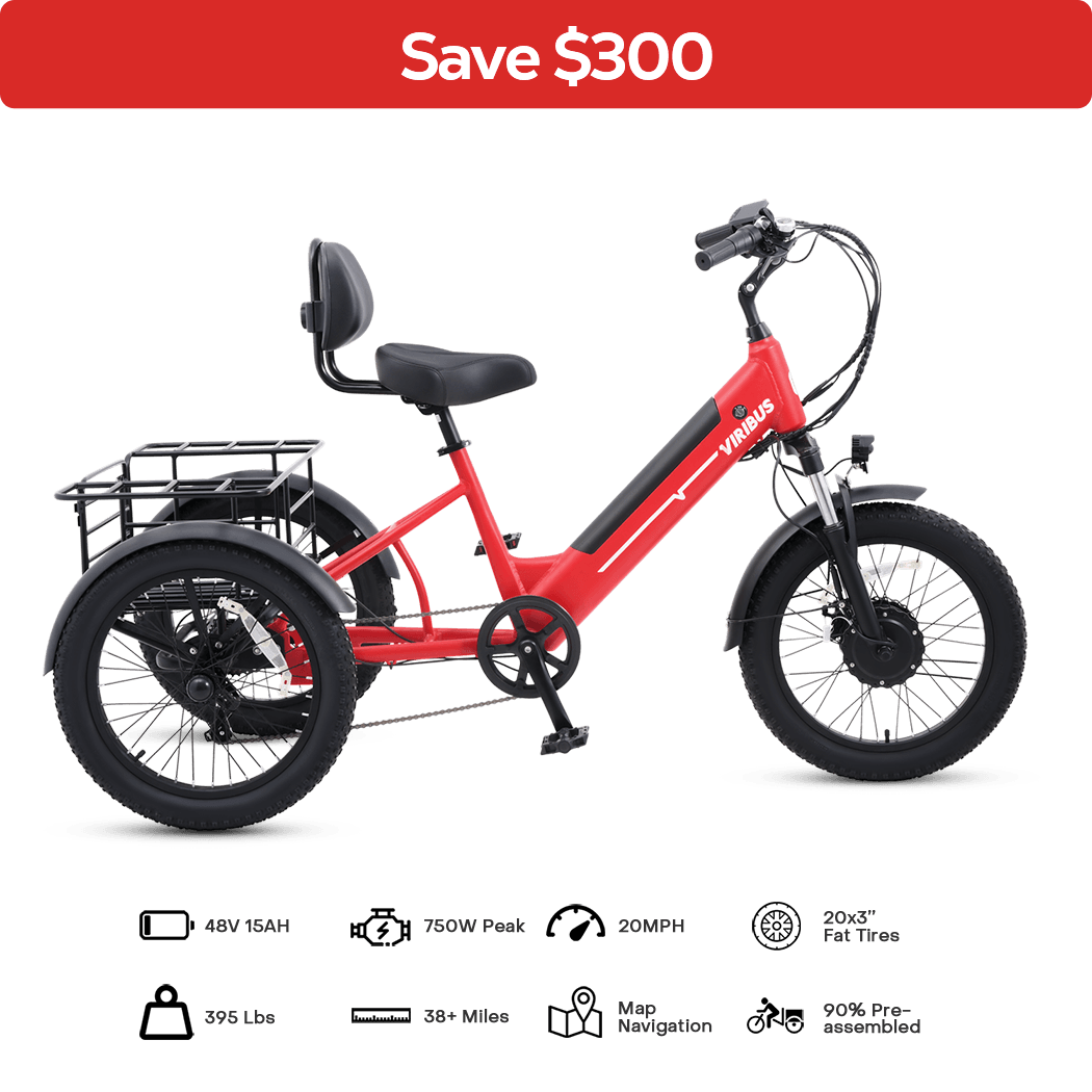 Viribus SC5 Fat Tire Electric Tricycle for Adults 3wheel electric bike