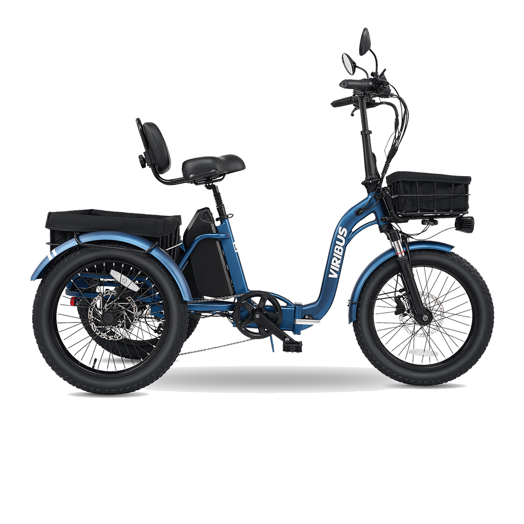 Viribus ST1 eTrike Folding Fat Tire Electric Tricycle