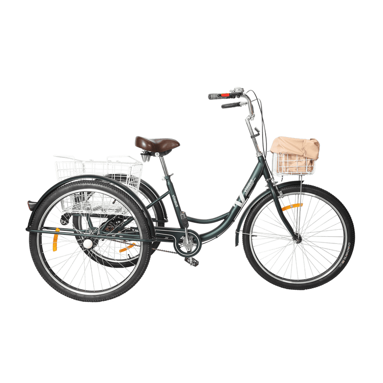 Viribus Adult Tricycle For Sale, Three Wheel Bike, Pink, 24"&26"