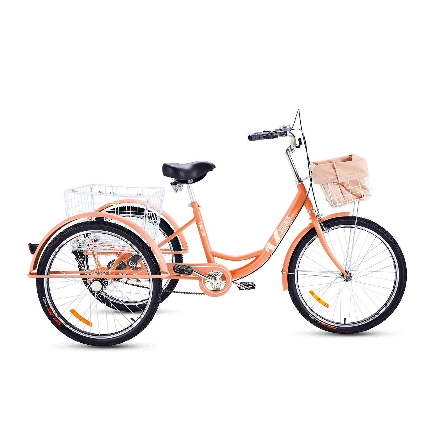 Viribus Adult Tricycle For Sale, Three Wheel Bike, Pink, 24"&26"