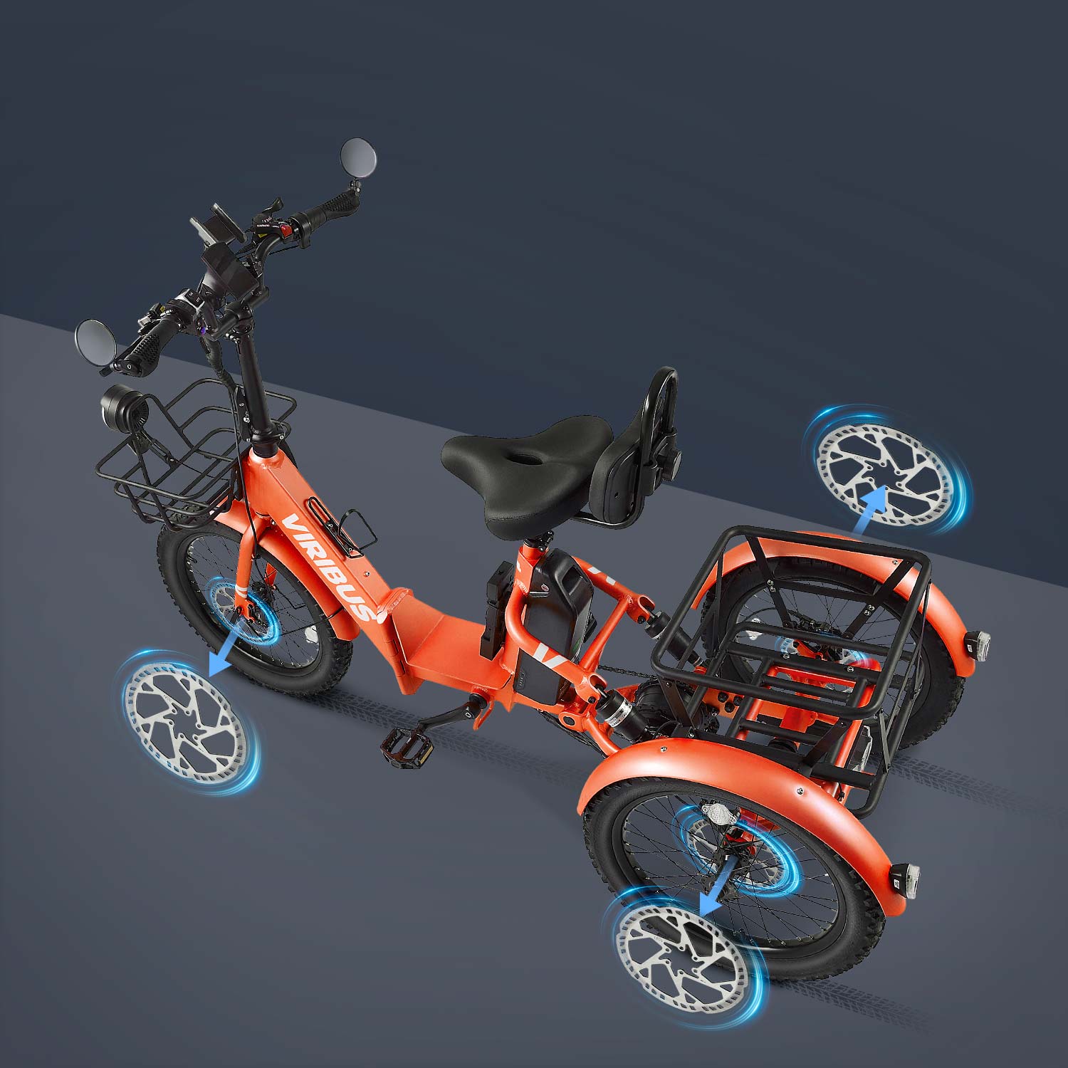 Viribus FC1 Folding Fat Tire Electric Tricycle