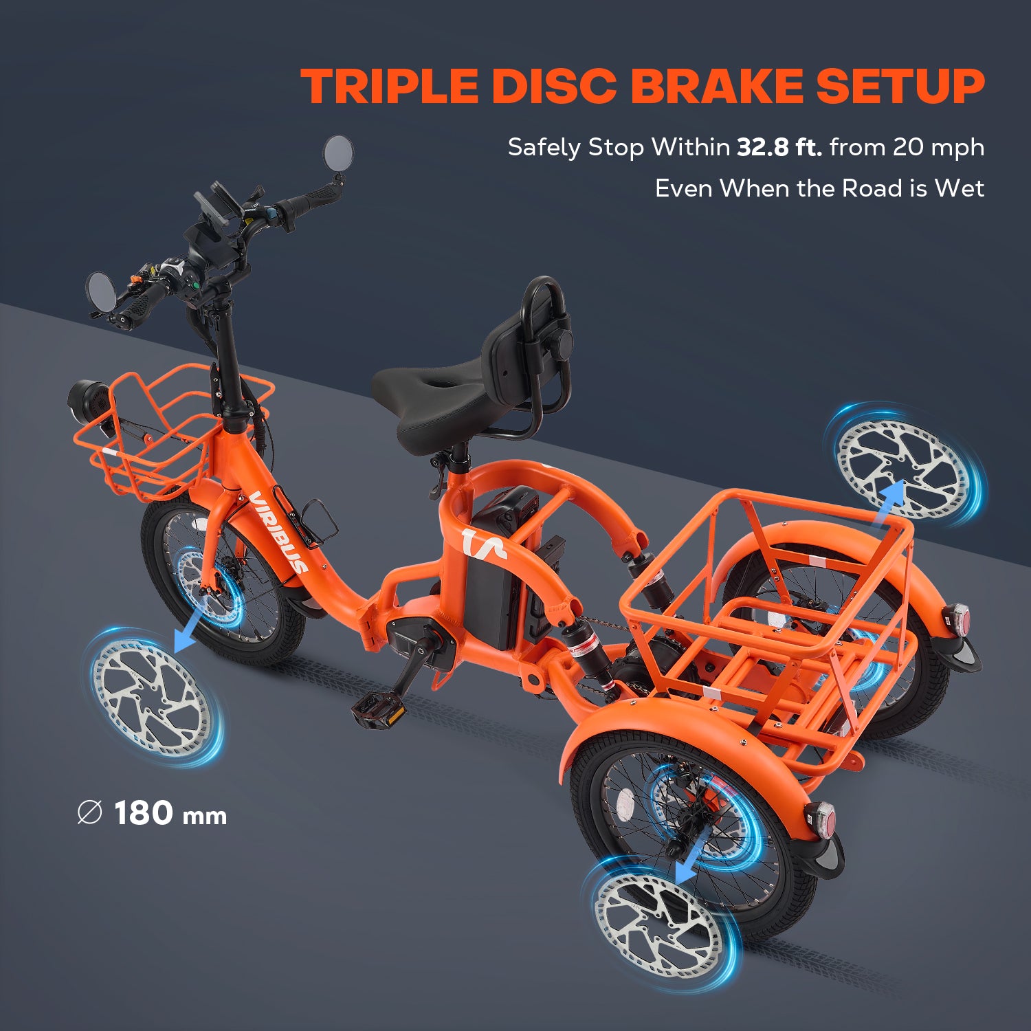 Viribus FC2 Folding Electric Tricycle