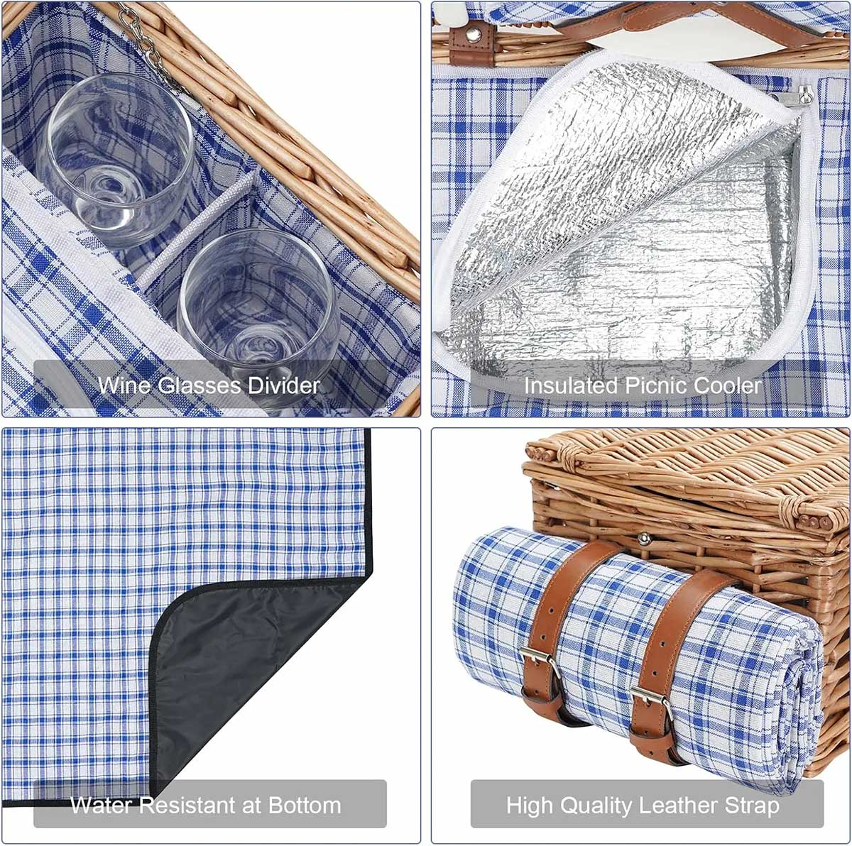 Wicker Picnic Basket for Tricycle