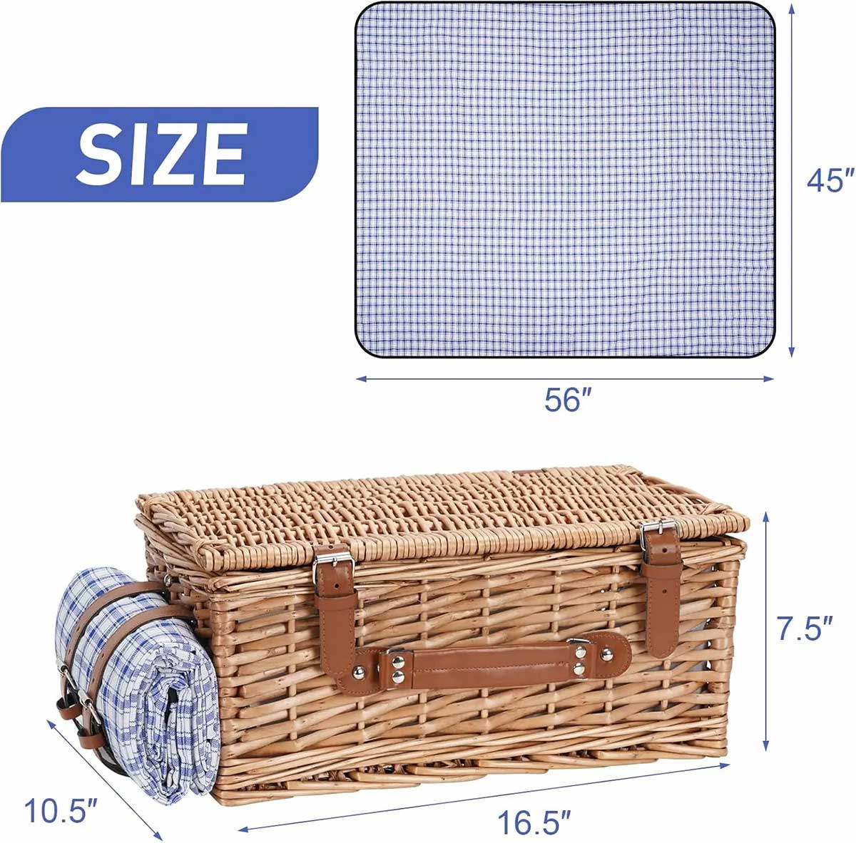 Wicker Picnic Basket for Tricycle