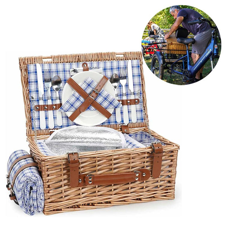 Wicker Picnic Basket for Tricycle