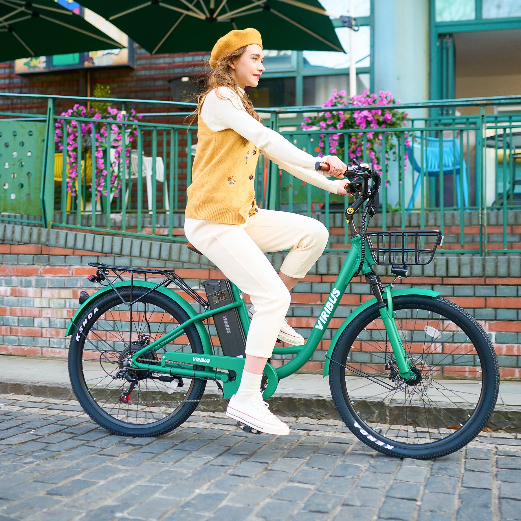 Viribus Breeze Step-Through EBike Electric Cruiser Bike Easier Board