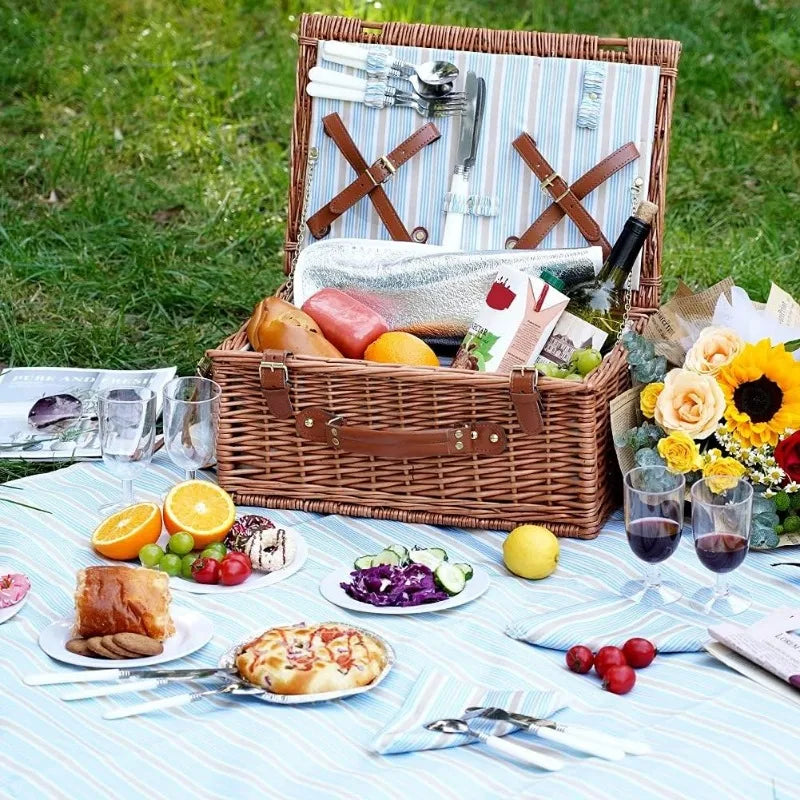 Wicker Picnic Basket for Tricycle