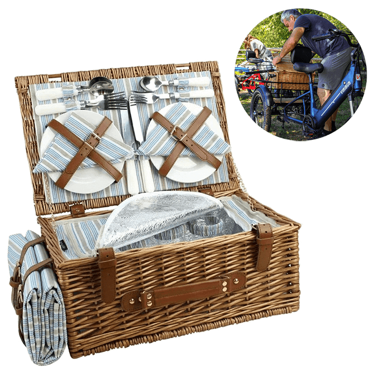 Wicker Picnic Basket for Tricycle