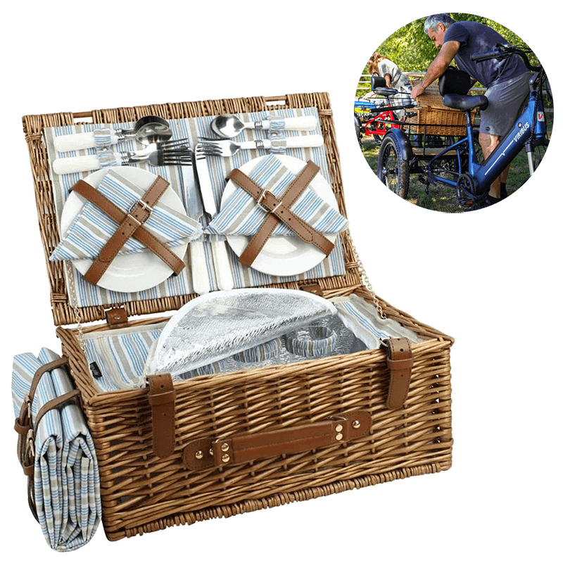 Wicker Picnic Basket for Tricycle