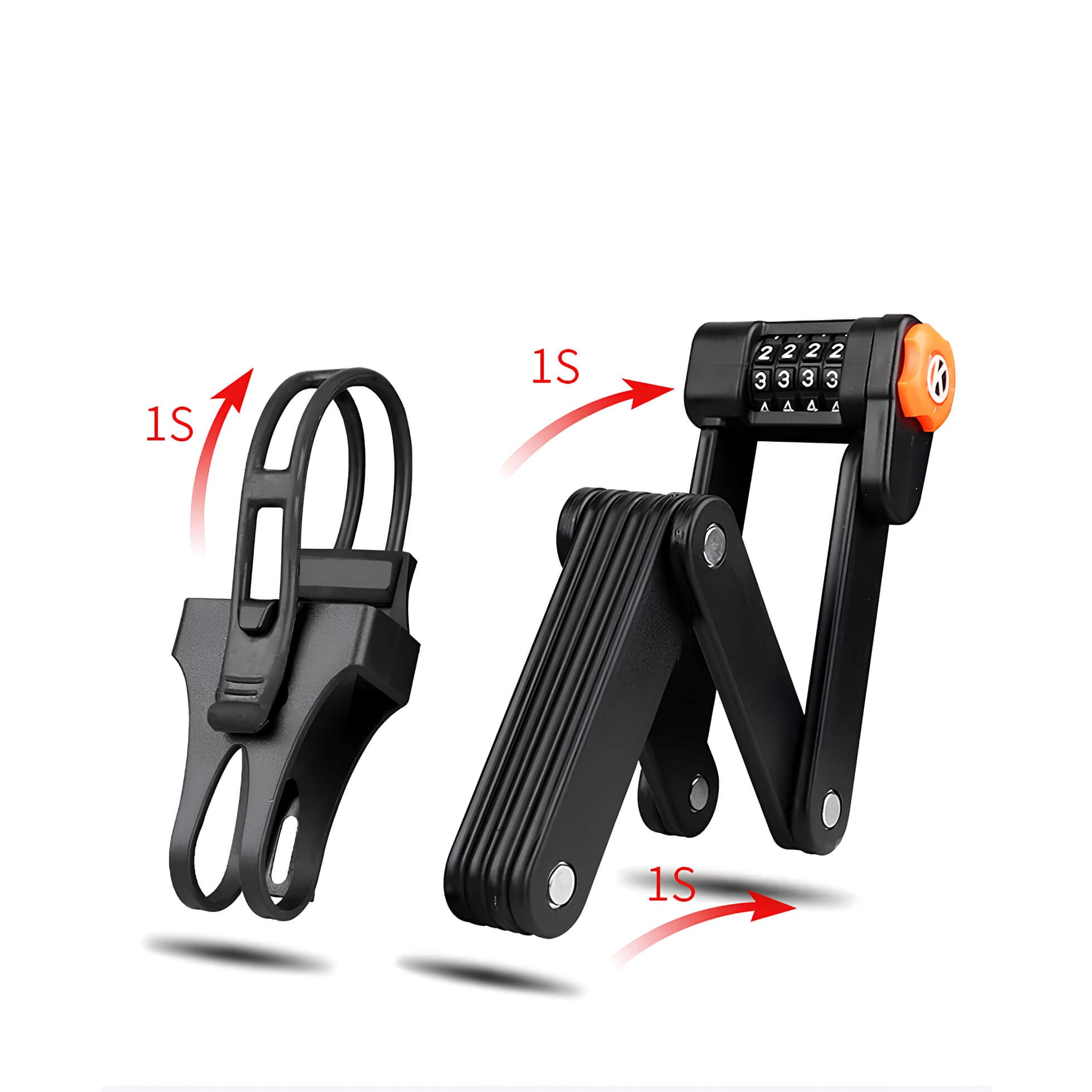 Portable Alloy Steel Folding Password Lock for Cyclists